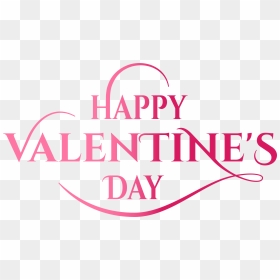Valentine"s Day Pink Text Png Image, Is Available For - Happy Valentines Day Transparent, Png Download - pink background png