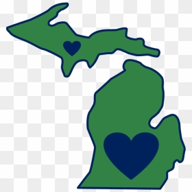 Michigan Clipart Silhouette - Simple Outline Of Michigan, HD Png Download - michigan outline png
