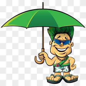 Holding Umbrella Clipart - Dtric, HD Png Download - umbrella clipart png