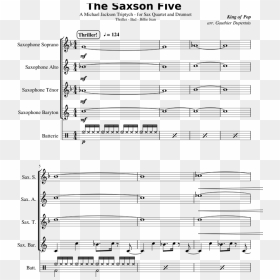 The Saxson Five - Fugue In G Minor Alto Sax Sheet Music, HD Png Download - guitarra png