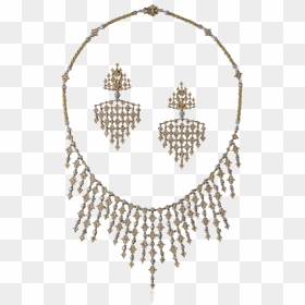 Necklace And Pendant Earrings Set - Necklace, HD Png Download - pendant png
