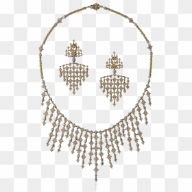 Necklace And Pendant Earrings Set - Necklace, HD Png Download - pendant png