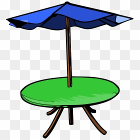 Table Umbrella Svg Clip Arts - Umbrella Table Clipart, HD Png Download - umbrella clipart png