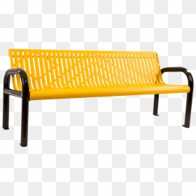 Laser Cut Outdoor Park Bench - Yellow Bench Png, Transparent Png - park bench png