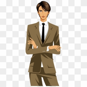 Men Clip Male Model - Suit Men Wearing Coat Cartoon, HD Png Download - male model png
