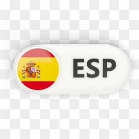 Round Button With Iso Code - Spain Flag, HD Png Download - usb icon png