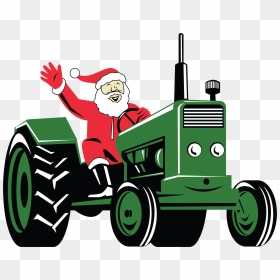 Farmer Santa Claus , Png Download - Santa On A Tractor Clipart, Transparent Png - santa clause png