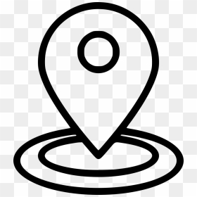 Pin Clipart Gps Icon - Large White Location Icon, HD Png Download - gps icon png
