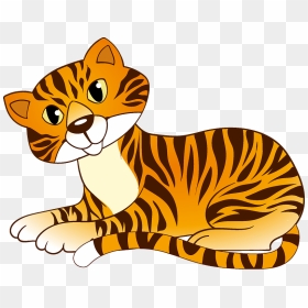 Tiger Clipart - Cartoon, HD Png Download - tiger clipart png