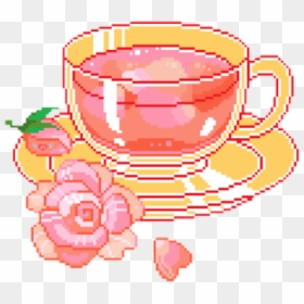 Tea Cup Clipart Transparent Tumblr - Aesthetic Pixel Art Png, Png Download - coffee cup clipart png