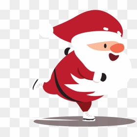 Santa Clipart Ice Skating - Cartoon Santa Dash, HD Png Download - santa clipart png