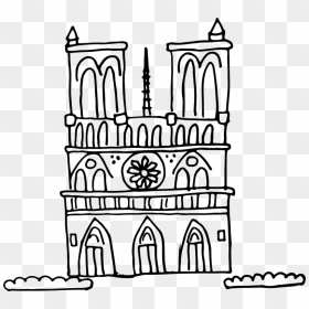 Notre Dame Sketch Rubber Stamp - Notre Dame Sketch, HD Png Download - notre dame png