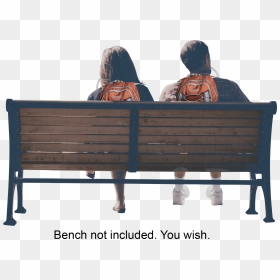 Sitting Beside Lake Quotes, HD Png Download - park bench png