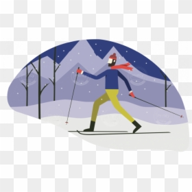 Cross Country Skiing Illustration, HD Png Download - cross country png