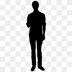 Person Standing Silhouette Vector, HD Png Download - hooded man png