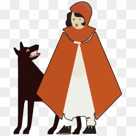 Little Red Riding Graphic, HD Png Download - red wolf png