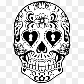 Printable Dia De Los Muertos Skulls, HD Png Download - dia de los muertos skull png