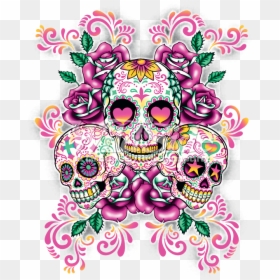 Sugar Skull Happy Birthday Meme, HD Png Download - dia de los muertos skull png