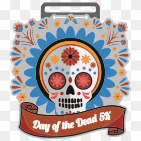 5k Run, HD Png Download - dia de los muertos skull png