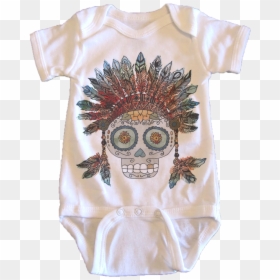 Onesie, HD Png Download - dia de los muertos skull png