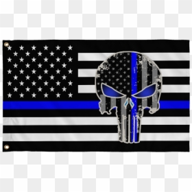 Thin Blue Line Flag Transparent, HD Png Download - distressed american flag png
