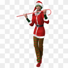 Female Christmas Elf, HD Png Download - sexy santa png