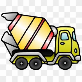 Cement Truck Clip Art, HD Png Download - construction clipart png