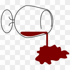 Spilling Wine - Wine Glass Spilling Clipart, HD Png Download - wine stain png