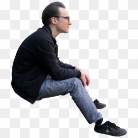 Png Person Sitting, Transparent Png - male model png