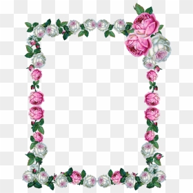 Vintage Rosen Rahmen, HD Png Download - rose frame png