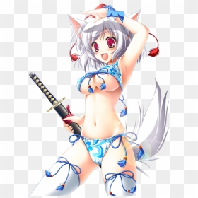 Picture - Sexy Wolf Anime Girl, HD Png Download - bikini girl png