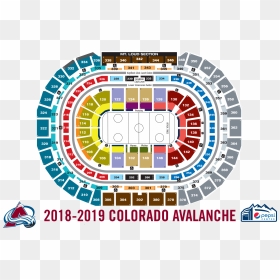 Colorado Avalanche Seating Chart With Rows - Avs Pepsi Center Seating, HD Png Download - colorado avalanche logo png