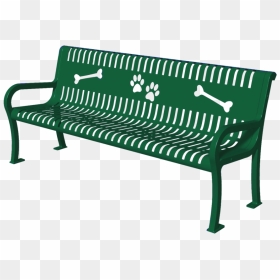 Doggie Arm Bench - Dog Park, HD Png Download - park bench png