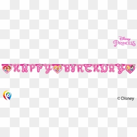 Princess Banner Png - Happy Birthday Banner Disney Princess, Transparent Png - feliz cumpleaños texto png