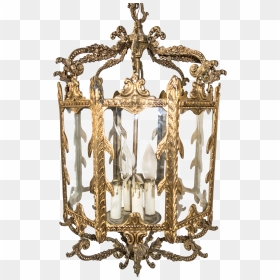 1920s French Brass Hanging Light Center Hall Lantern, HD Png Download - hanging light png