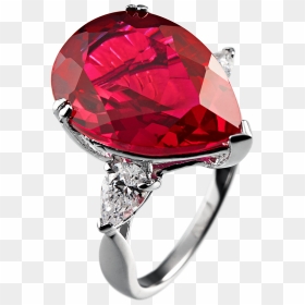 Angelina Red Cocktail Ring - Jewellery, HD Png Download - red ring png