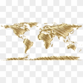 Grass Family,commodity,world - Simple High Resolution World Map, HD Png Download - gold globe png