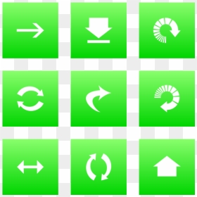 Classic Arrows Icon In Style Flat Square White On Ios - Emblem, HD Png Download - arrows icon png