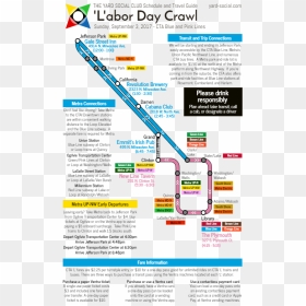 Blue Line Transfer To Pink Line , Png Download - Metra Train Bar Crawl Guide, Transparent Png - blue lines png