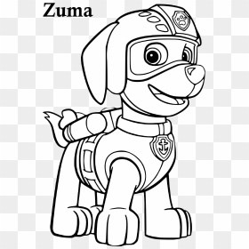 Zuma Paw Patrol Colouring Page, HD Png Download - paw patrol characters png