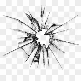 Broken Glass Drawing, HD Png Download - glass window png
