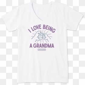 Women"s Grandma Fist Bump Crusher Vee - Kiwanis Shirt For Kids, HD Png Download - fist bump png
