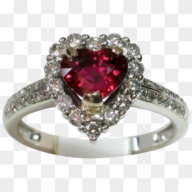 Red Diamond Ring Png , Png Download - Diamond Heart Ring Png, Transparent Png - red ring png