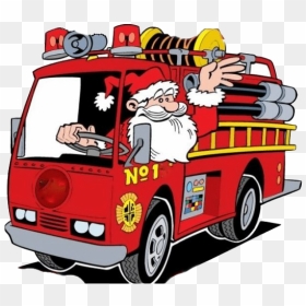 Fire Engine Png Image - Santa On A Fire Truck, Transparent Png - fire cartoon png