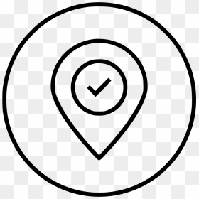 Location Pin Marker Destination Place Gps Hotel - Circle, HD Png Download - location pin icon png