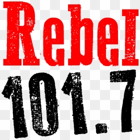 Rebel Logo - White - Rgb - Rebel 101 - 7 Logo Clipart - Rebel 101.7, HD Png Download - rebel png