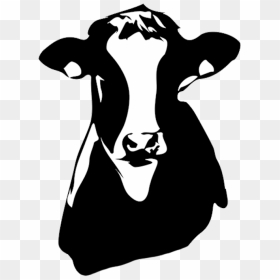 Cow Bust Transparent - Transparent Cattle Silhouette, HD Png Download - cow icon png
