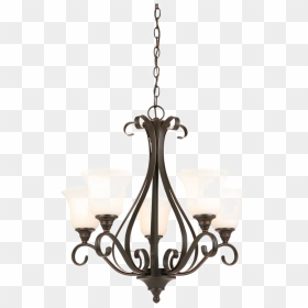 Hanging Chandelier Png Transparent - Oiled Rubbed Brone Chandiliers, Png Download - hanging light png