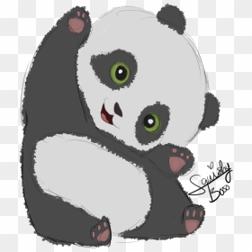 Baby Panda Png High-quality Image - Simple Drawing Of Panda, Transparent Png - cute panda png
