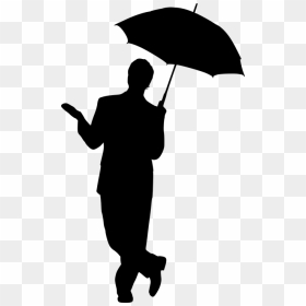 Silhouette, Man, Umbrella, Business, Businessman Clipart - Silhouette Dog With Umbrella, HD Png Download - businessman silhouette png